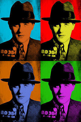 bugsy siegel POP ART poster 24X36 NOTORIOUS GANGSTER mafia criminal MUG SHOT