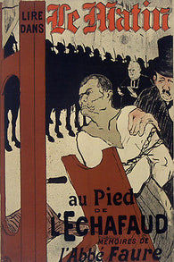 FRENCH AFFICHE from LE MATIN POSTER man to be EXECUTED collector's  24X36