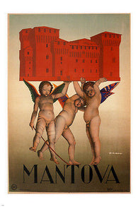 Mantova VINTAGE TRAVEL POSTER by Giuseppe Riccobaldi ITALY 1948 24X36 rare