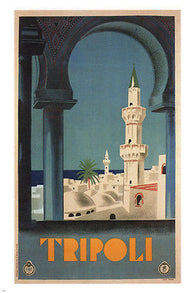 Tripoli, lybia VINTAGE TRAVEL POSTER 1930 24x36 SPECTACULAR collectors!