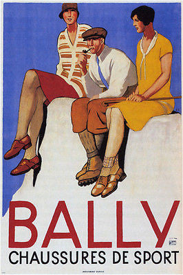 footwear sports EMIL CARDINAUX switzerland 1928 VINTAGE poster RARE NEW 24X36