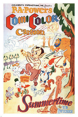 SUMMERTIME by Ub Iwerks MOVIE POSTER 1935 cartoon 24X36 Vintage hot new