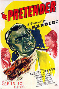 film noir THE PRETENDER movie poster ALBERT DEKKER KATHERINE CRAIG 24X36