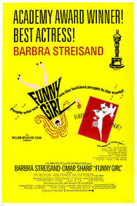 classic BARBARA STREISAND OSCAR FUNNY GIRL movie poster OMAR SHARIF  24X36