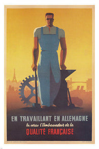 WW2 FRENCH PROPAGANDA vintage poster 24X36 vichy collaborateur TRAISON 1943