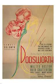 sinclair lewis' DODSWORTH movie poster DIRECTED by w wyler 1936 24X36 HOT NEW