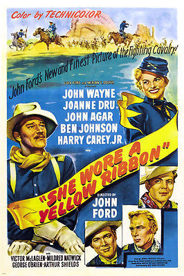 SHE WORE A YELLOW RIBBON movie poster john wayne FIGHTING CALVARY 24X36