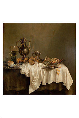 Breakfast With A Lobster HEDA WILLEM CLAESZ Fine Art Painting Poster 24X36