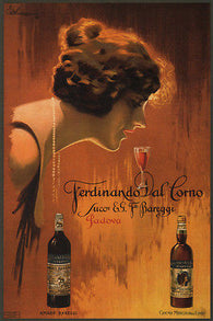 FERDINANDO DAL CORNO vintage ad poster ETTORE MAZZINI Italy 1921 24X36 hot