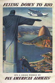 flying down to rio VINTAGE travel poster P. G. LAWLER US 1930 24X36 very rare