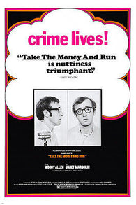 Woody Allen TAKE THE MONEY AND RUN Movie Poster Nutty Crime Drama 24X36