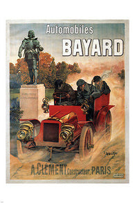 Automobiles Bayard VINTAGE AD POSTER Frédéric Hugo d'Alési France 24X36 HOT!