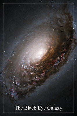 THE BLACK EYE GALAXY Hubble Space Telescope image POSTER 24X36 spiral stars