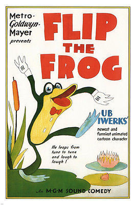 ub iwerks' FLIP THE FROG MOVIE POSTER1930 animated cartoon funny 24X36