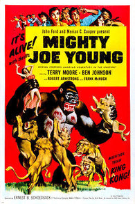 MIGHTY joe YOUNG movie POSTER ben JOHNSON gorilla ATTACK adventure 24X36