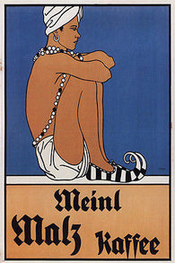 MEINL MALZ KAFFEE vintage ad poster eduard STELLA austria 1910 24X36 NEW