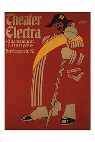 THEATER ELEKTRA vintage poster J BAPTIST MAIER Germany 1907 24x36 HOT new