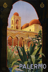 PALERMO ITALY vintage travel poster for ENIT 1920 24X36 great home decor