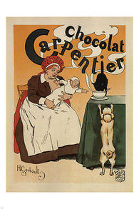 carpentier CHOCOLATE vintage AD POSTER Henri GERBAULT france 1895 24X36 GEM