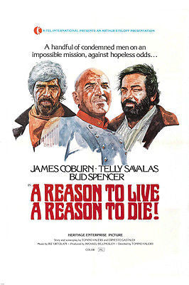 reason to LIVE reason to DIE MOVIE poster COBURN SAVALAS SPENCER edgy 24X36
