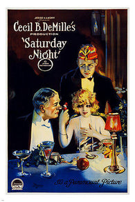 vintage 1922 Cecil B. DeMille's SATURDAY NIGHT MOVIE POSTER 24X36 collectors