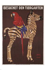 Besuchet, the Zoo VINTAGE AD POSTER Ludwig Hohlwein Germany 1912 24x36 NEW