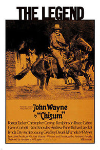 JOHN WAYNE CHISUM movie poster HORSE-RIDING LEGEND classic western 24X36