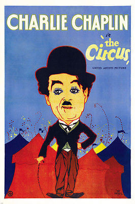 CHARLIE CHAPLIN THE CIRCUS movie poster ICONIC VAGABOND colorful 24X36