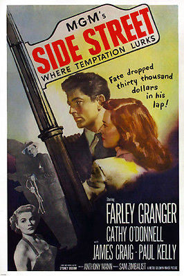 SIDE STREET film noir movie poster 