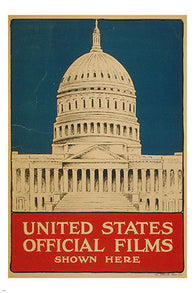 vintage ad poster UNITED STATES OFFICIAL FILMS shown here PATRIOTIC 24X36