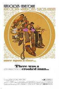 1970 THERE WAS A CROOKED MAN Movie Poster Kirk Douglas Henry Fonda 24X36