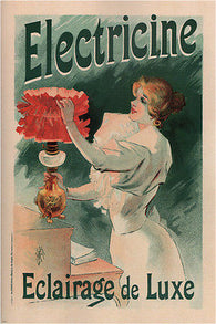 ELECTRINE, vintage ad poster LUXURY lighting l. lefèvre France 24X36 HOT
