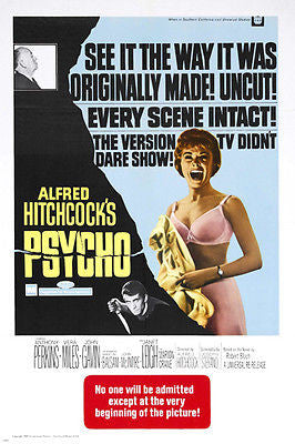 Hitchcock's PSYCHO movie poster HORROR THRILLER anthony perkins 24X36 COOL
