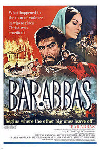 BARABBAS movie poster ANTHONY QUINN biblical PASSION OF CHRIST drama 24X36
