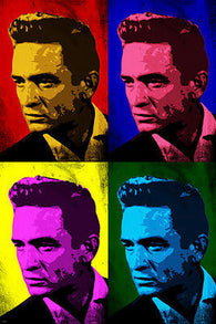 JOHNNY CASH Singer Celebrity POP ART Poster Multiple Image 24X36 Classic