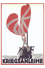 HELP BREAK ENGLAND'S POWER vintage poster O Lehmann Germany 1917 24X36 RARE