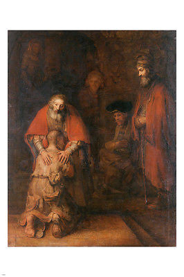 H. VAN RIJN REMBRANDT the return of the prodigal son 24X36 FINE ART POSTER