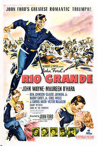 john FORD'S RIO GRANDE movie poster WAYNE & O'HARA romantic TRIUMPH 24X36