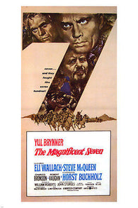 The magnificent seven MOVIE POSTER Yul Brynner, Steve McQueen 1960 24X36 NEW