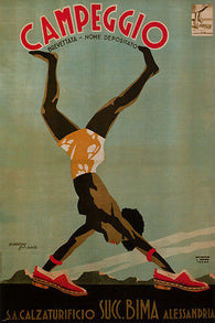 campeggio VINTAGE AD poster mario borrione ITALY 1932 24X36 collectors RARE