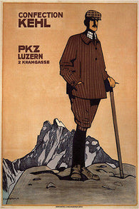 confection kehl_PKZ EMIL CARDINEAU poster switzerland 1908 24X36 hot NEW