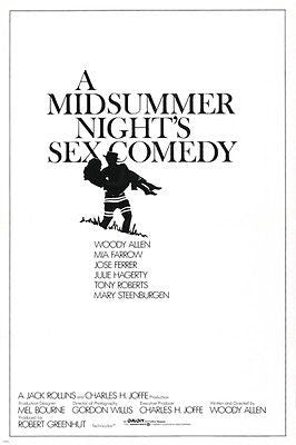 WOODY ALLEN A Midsummer Night SEX COMEDY movie poster MIA FARROW 24X36