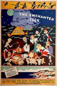 Martha's VINYARD vintage ad poster JOHN HELD jr. USA 1934 24X36 HOT RARE NEW