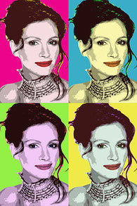 celebrity actress JULIA ROBERTS multiple image POP ART POSTER soft 24X36
