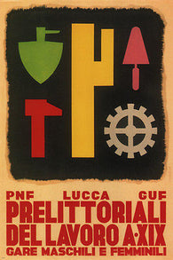 Prelittoriali Del Lavoro VINTAGE AD POSTER F. Chelini Italy 24X36 Prized NEW