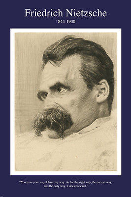 FRIEDRICH NIETZCHE poster new GERMAN PHILOSOPHER moustache WRITER 24X36