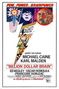 MICHAEL CAINE KARL MALDEN Billion Dollar Brain Movie Poster 24X36 POWER GAMES