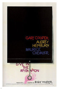 LOVE IN THE AFTERNOON movie poster GARY COOPER AUDREY HEPBURN USA '57 24X36