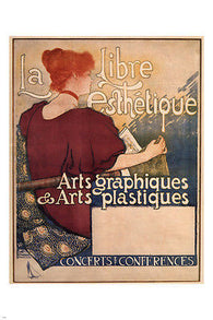 FREE aesthetic by Théo Van Rysselberghe BELGIUM vintage AD poster 24X36 RARE