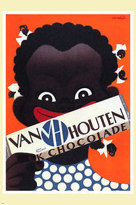 van houten chocolade vintage ad poster FRANS METTES NETHERLANDS 1958 24X36